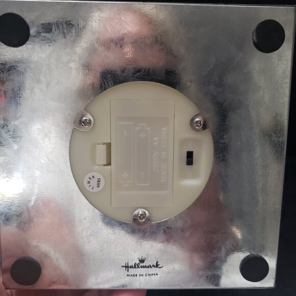 Hallmark Silver Metal Light Up Flame-less Candle Christmas Decor - Picture 7 of 8